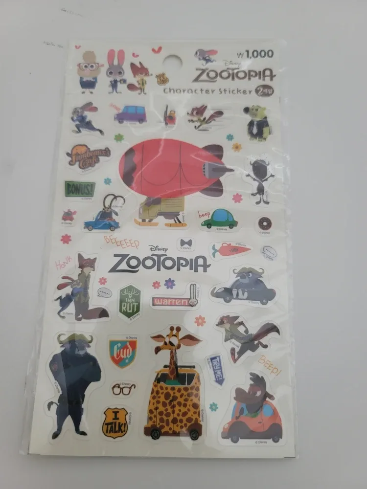 Disney Zootopia Character Stickers - New