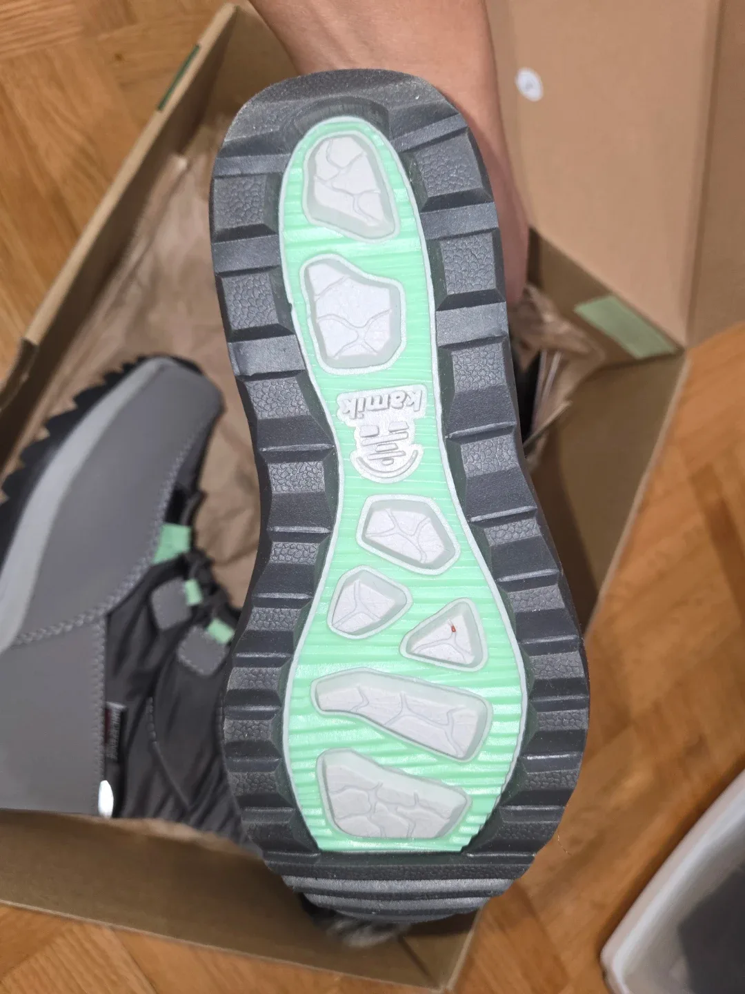 Kamik Prairie Kids' Winter Boots - Size 11 (Charcoal/Green) image indicator(6)