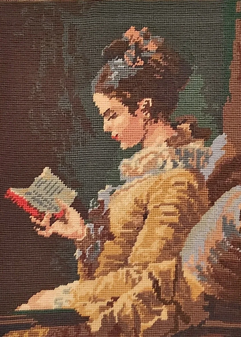 "La Liseuse" Needlepoint