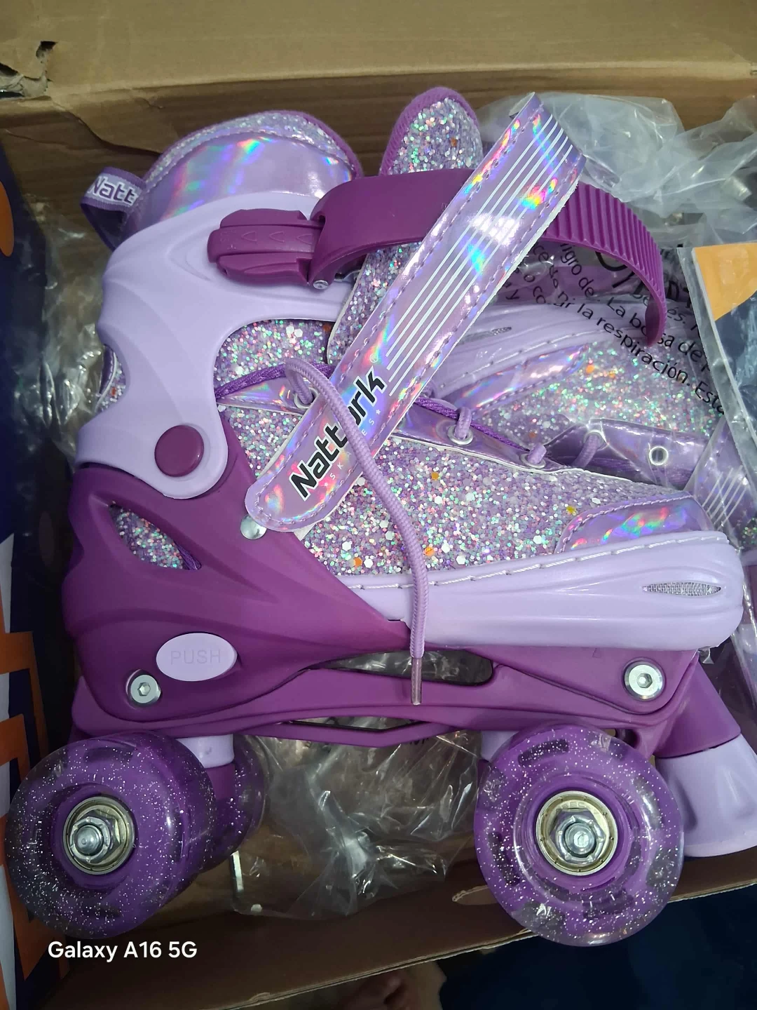 Nattork Purple Glitter Roller Skates - photo 3