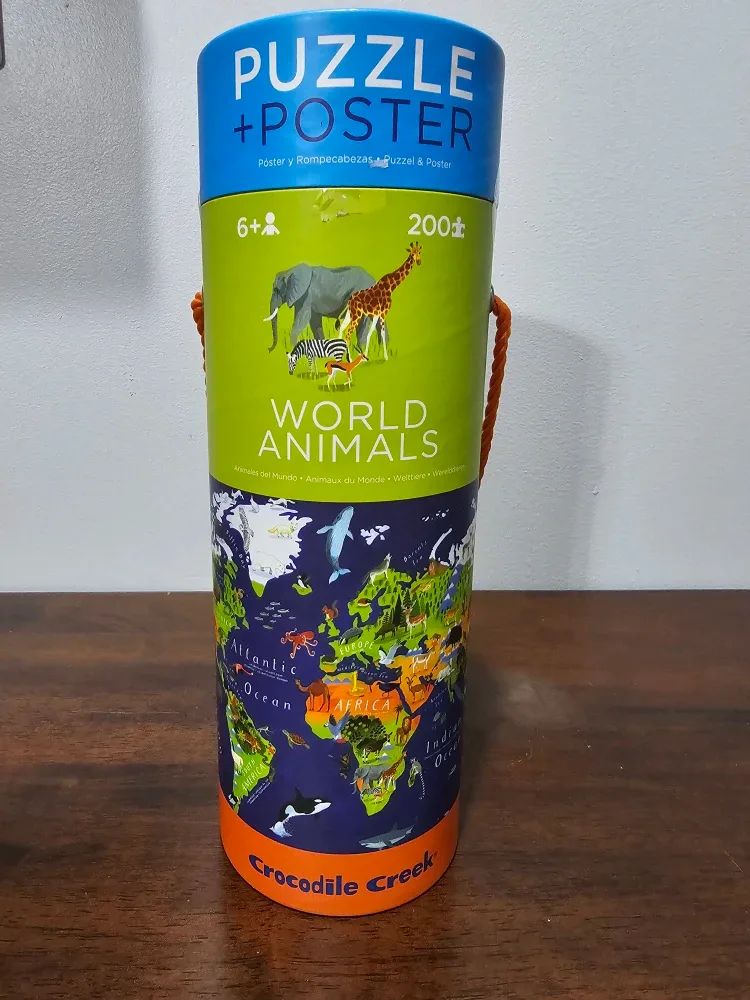 Crocodile Creek World Animals Puzzle & Poster