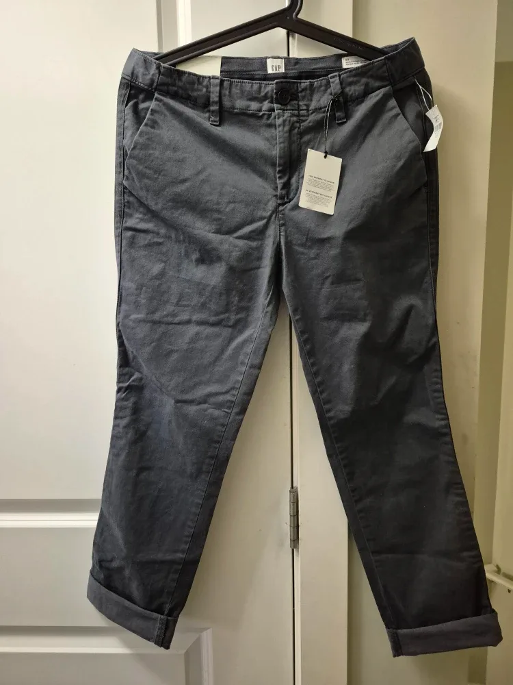 New Women Gap Girlfriend Chino Pants - Size 02 image indicator(2)