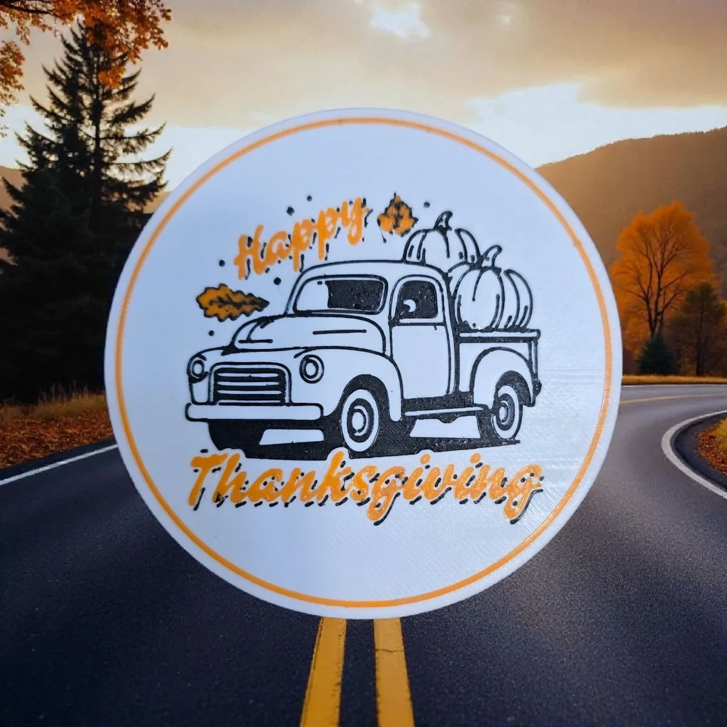 Thanksgiving Truck Coasters (Set of 4) image indicator(3)