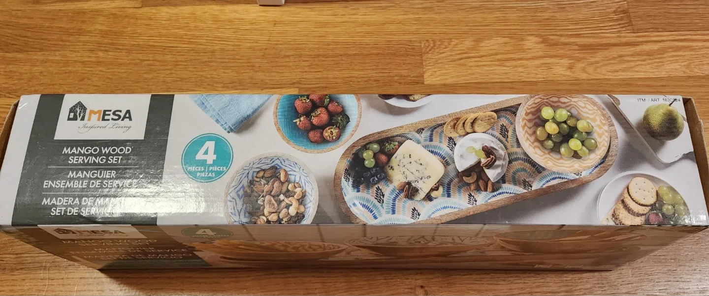 Mesa Mango Wood 4-Piece Serving Set image indicator(4)
