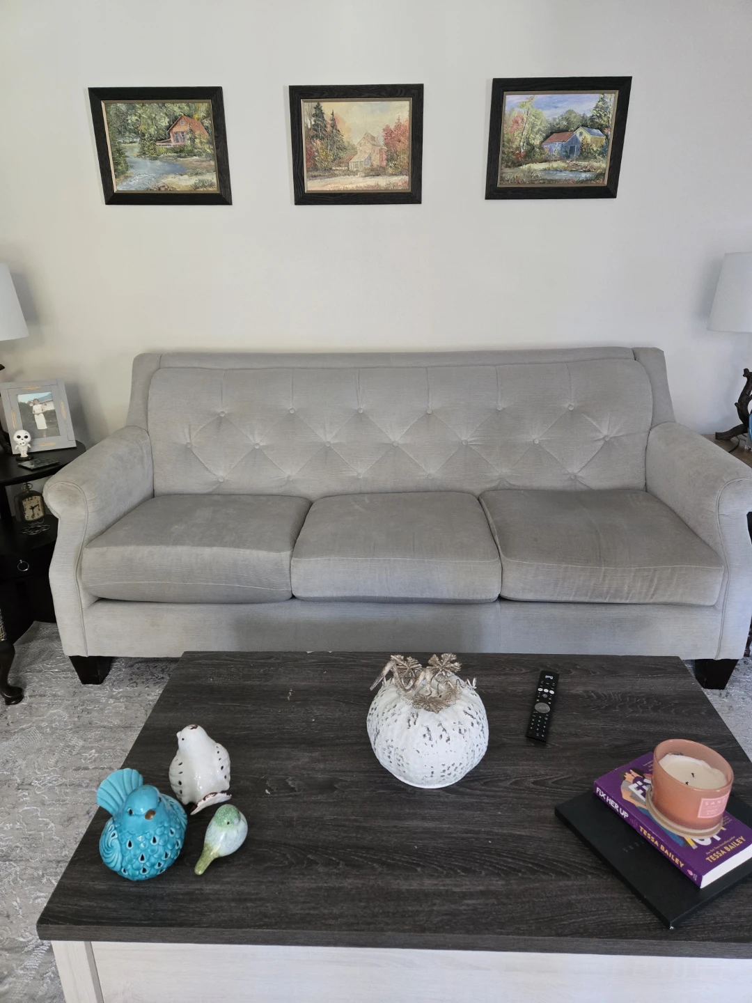 Light Grey Sofa - Gently Used - photo 3