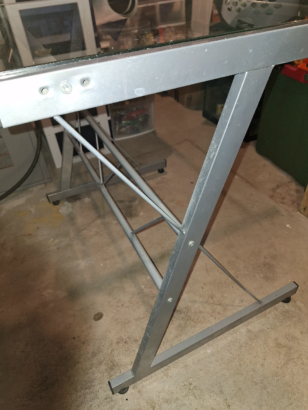 Glass Top Computer Desk