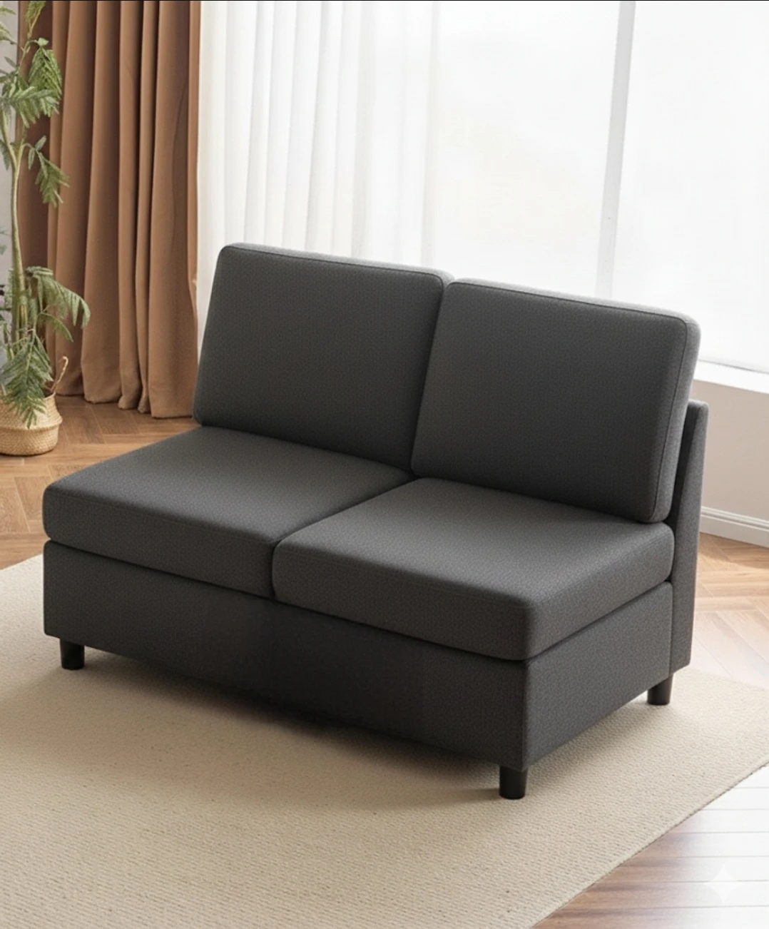 Grey Loveseat Sofa - photo 3