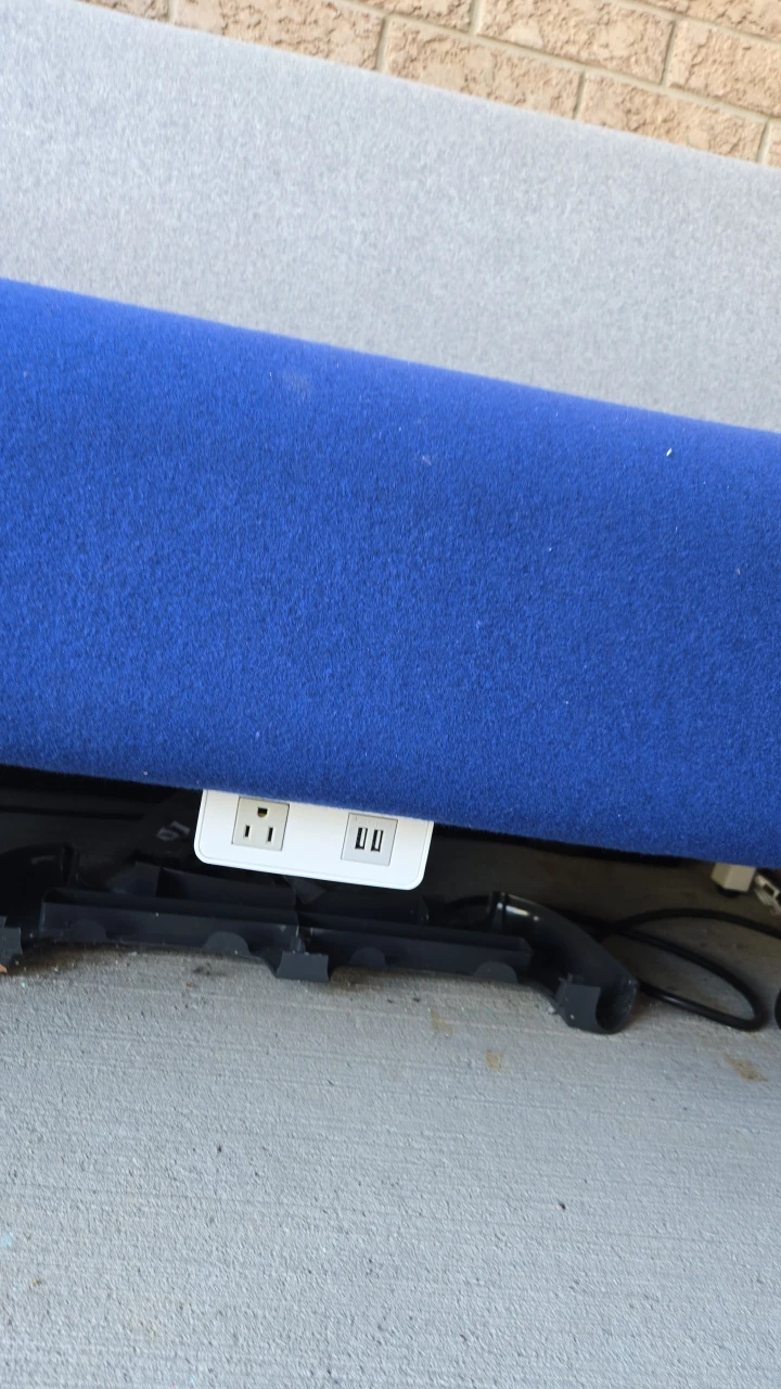 Blue & Grey Bench with USB & Outlet $90 for both - photo 3