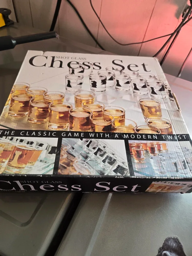 Shot Glass Chess Set & Drinking Roulette Game image indicator(3)