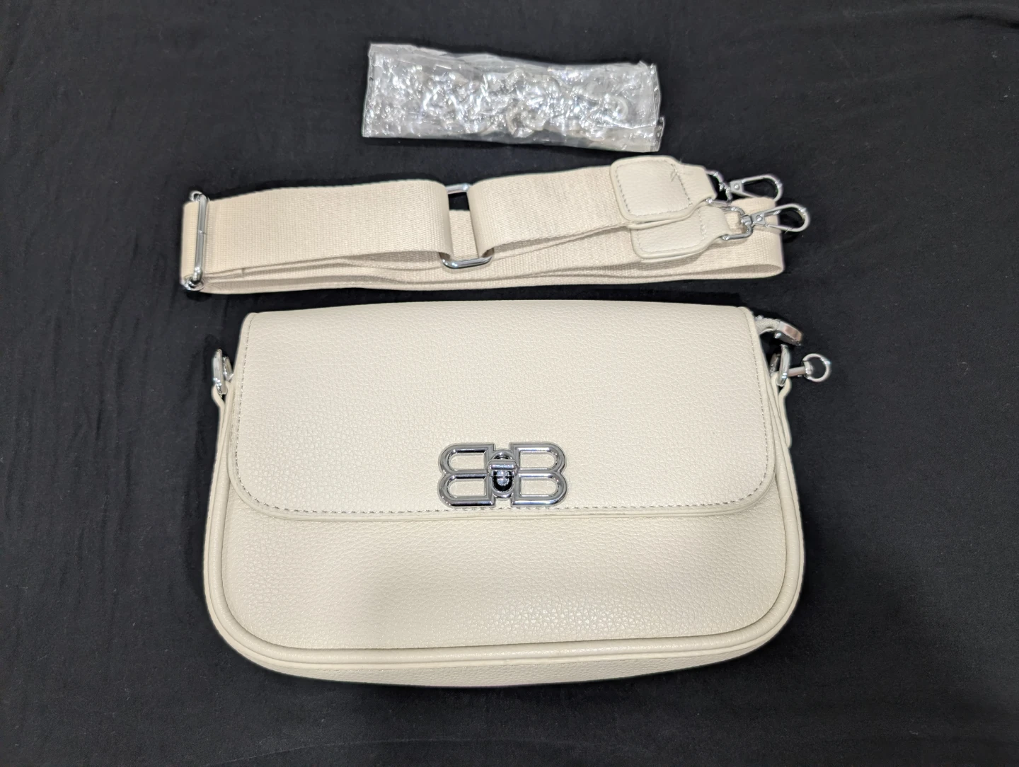 90° Beige Apricot Cross Body Bag