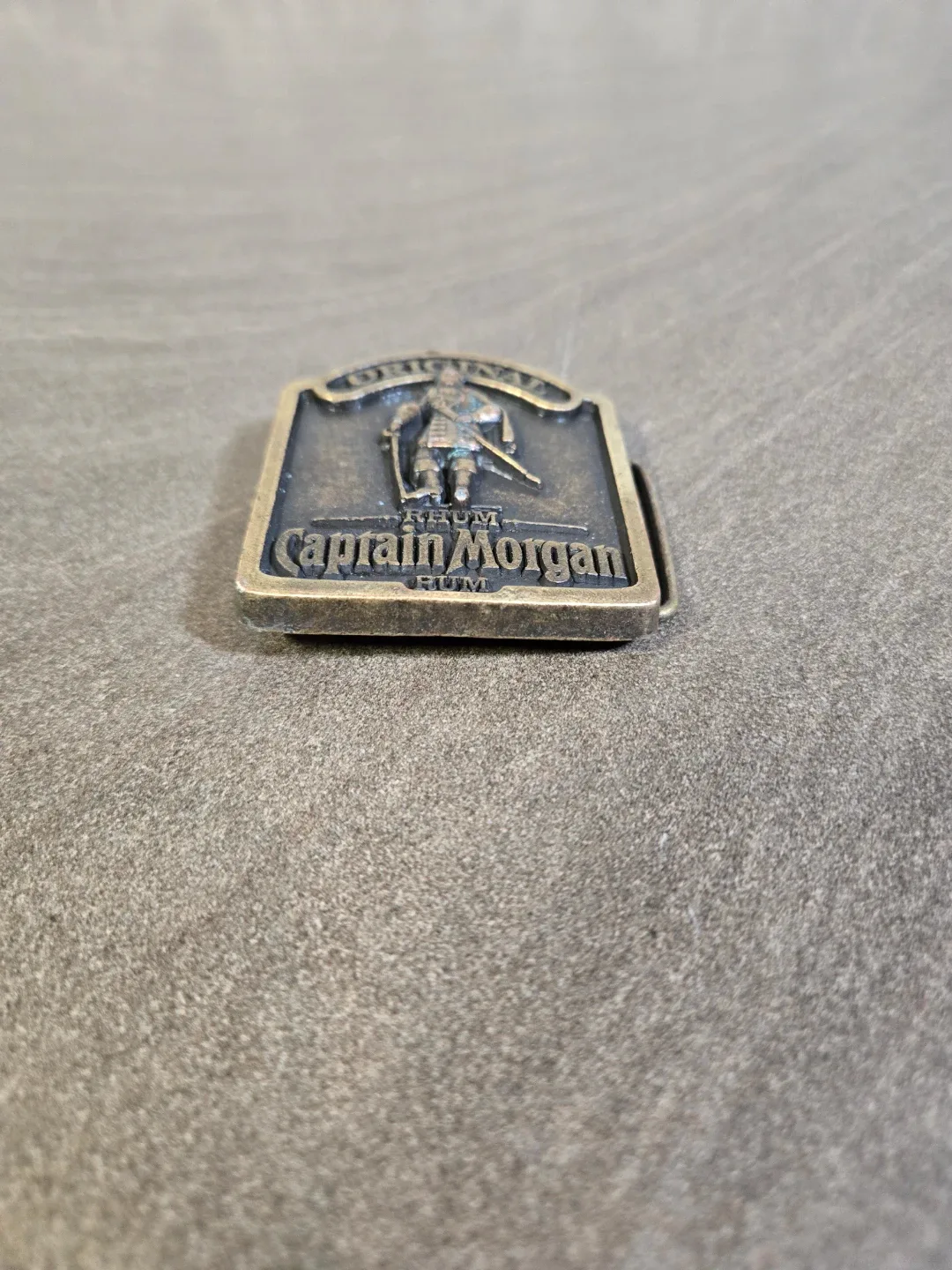 Vintage Brass Captain Morgan Rum Belt Buckle image indicator(2)