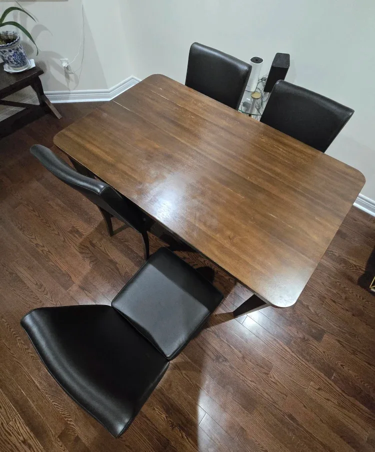 Wooden Dining Table with 4 Chairs set
