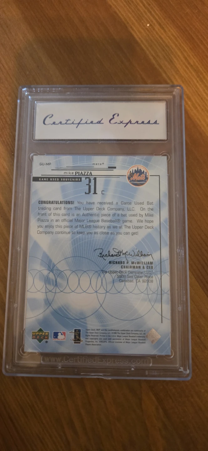Mike Piazza 1999 Upper Deck MVP Baseball Card graded #cleanout - photo 2