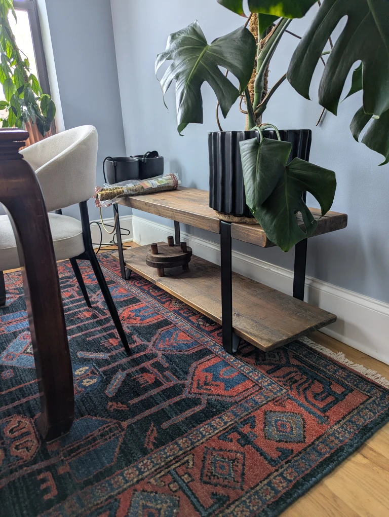 Wood & Metal bench.