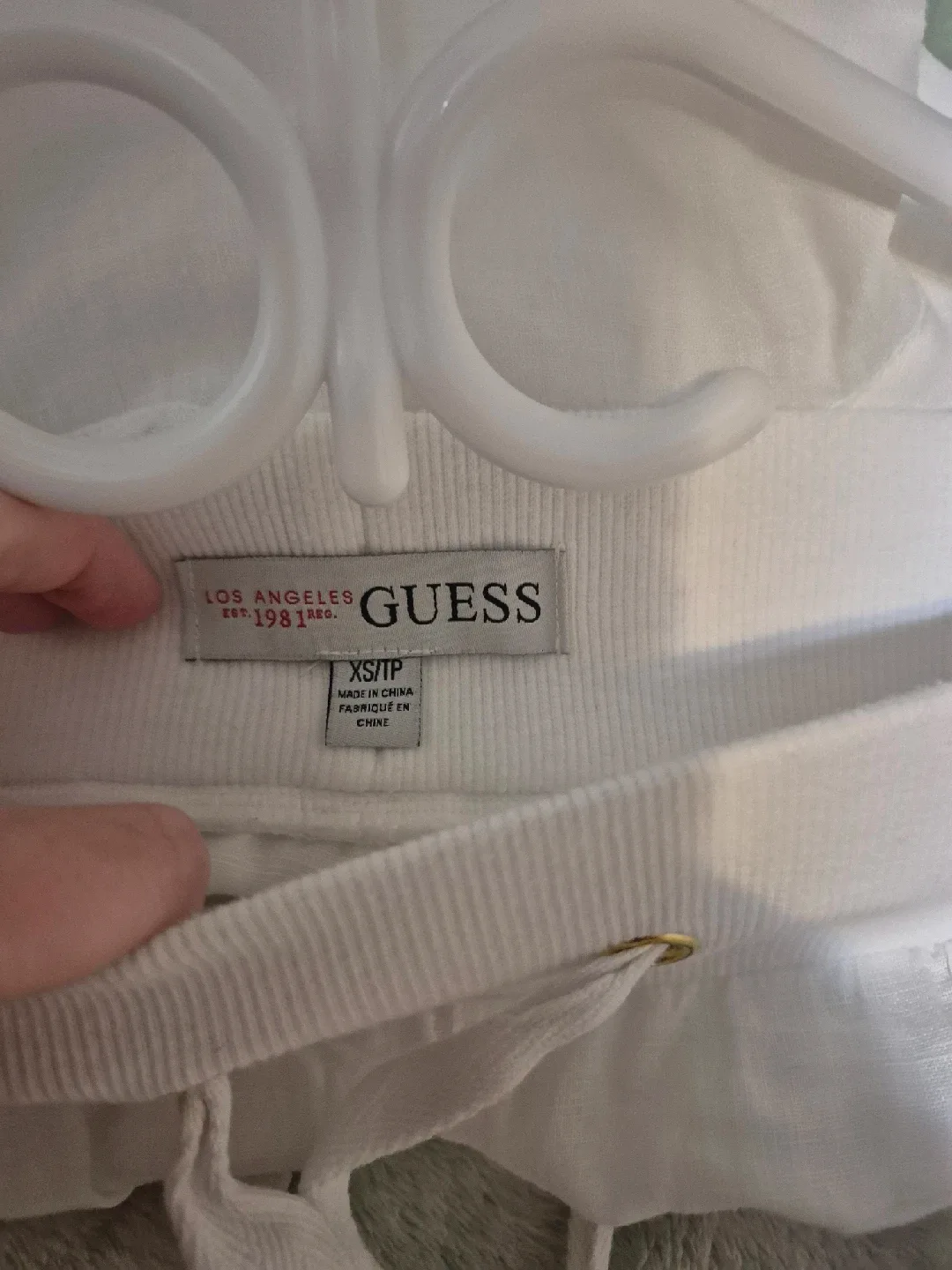 Guess Linen Pants - small - White & Blue image indicator(4)
