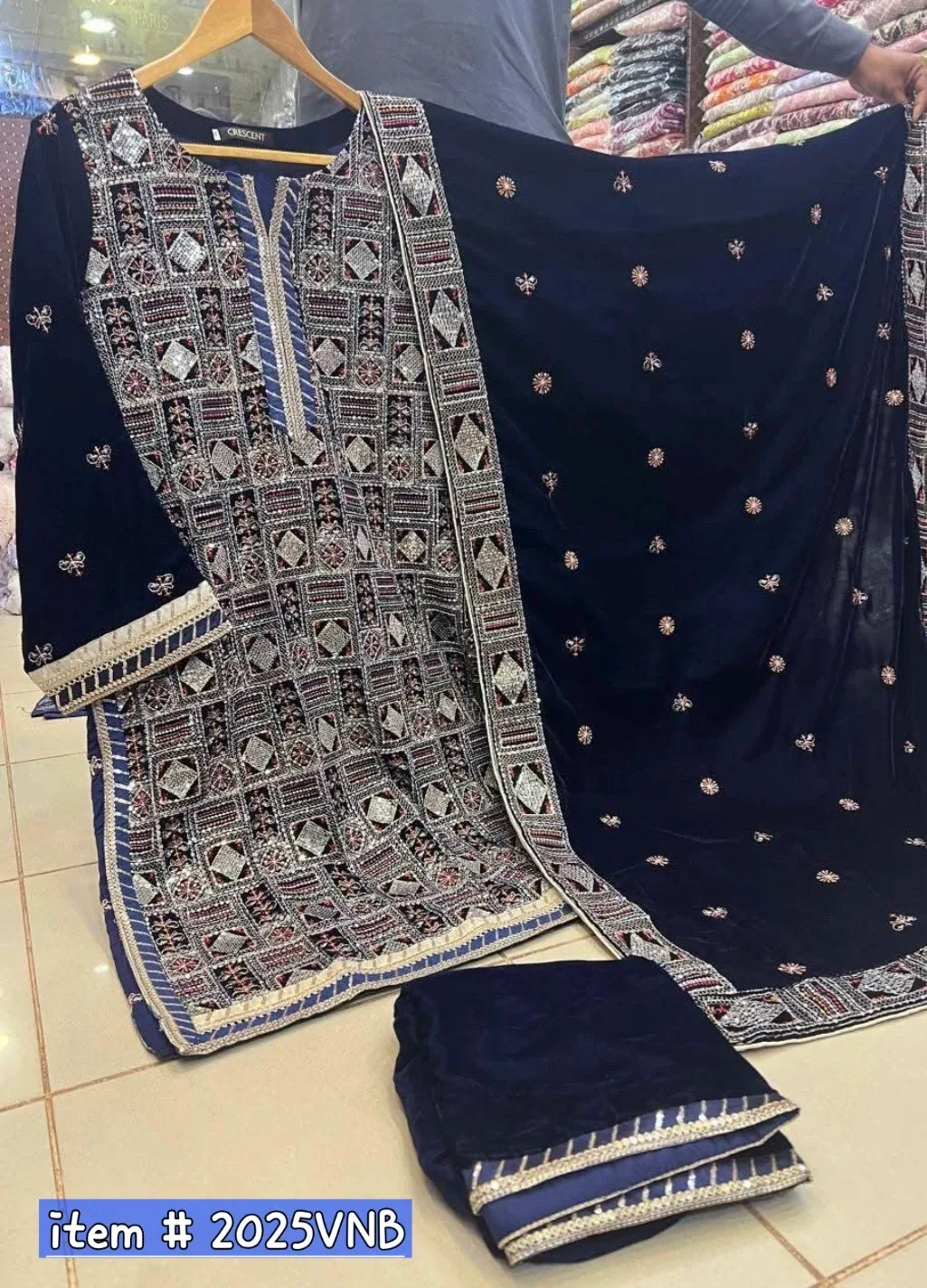 Velvet Embroidered Salwar Kameez image indicator(2)