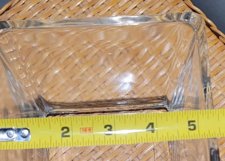 Clear Square Glass Vase🥕🎯 thrifty pick image indicator(2)
