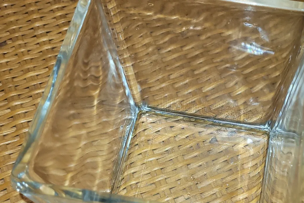 Clear Square Glass Vase🥕🎯 thrifty pick image indicator(3)