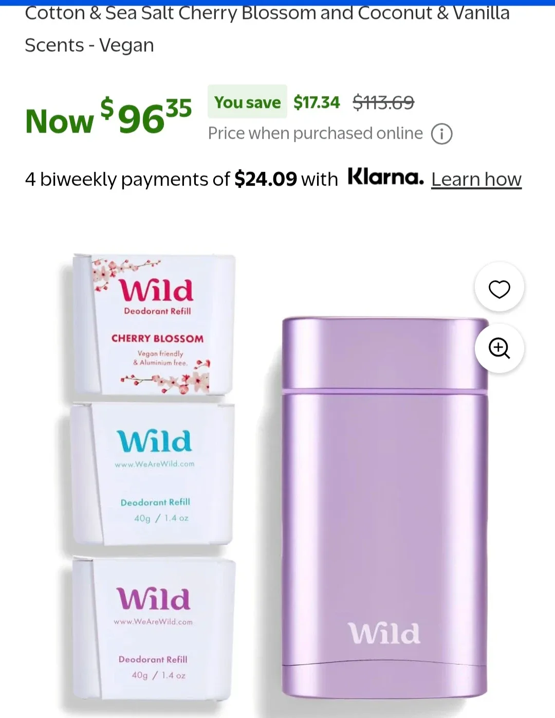 NEW Wild Deodorant Set - Case, two refills and stick image indicator(5)
