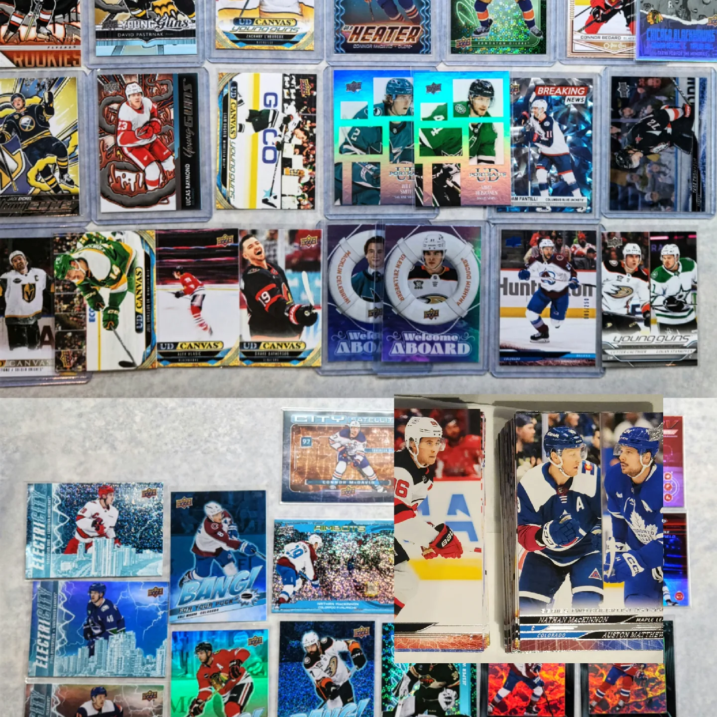 PickUp 42 inserts+101 base NHL Upper Deck '24-'25 hockey cards
