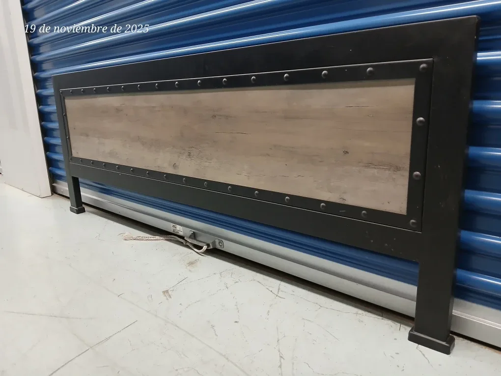 Queen size headboard metal and wood short height