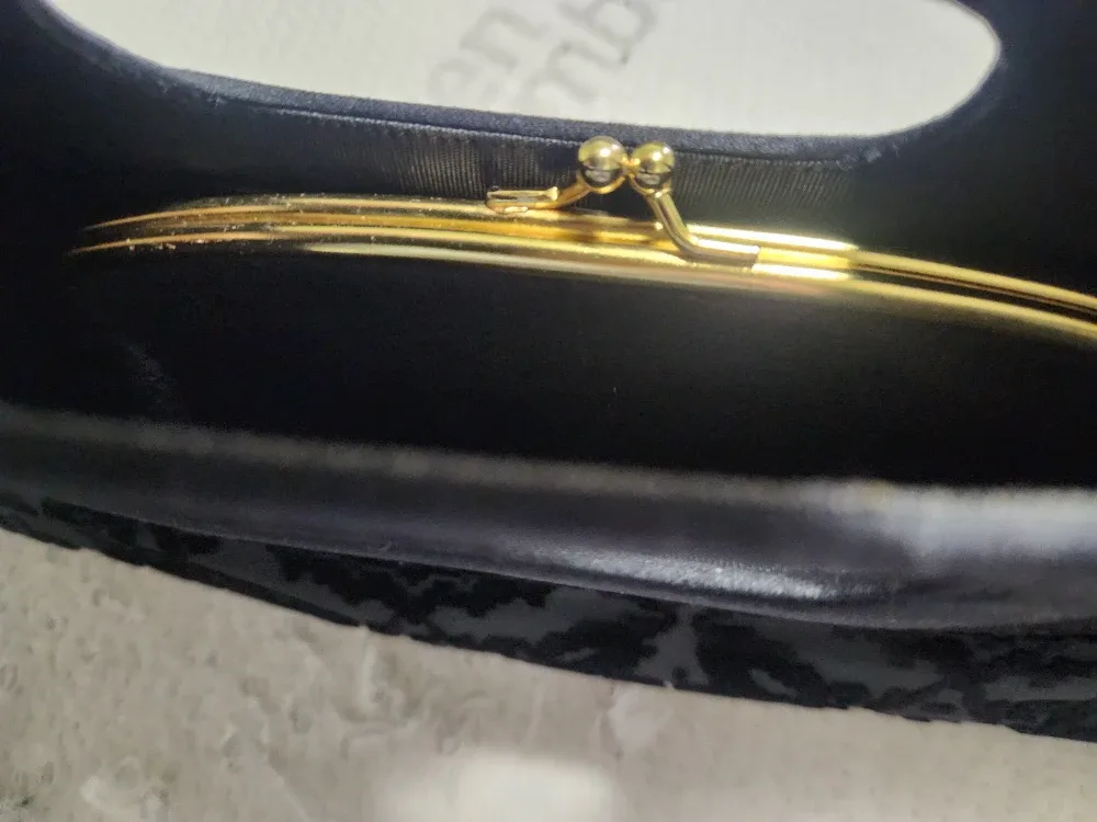 Black Velvet Clutch Purse