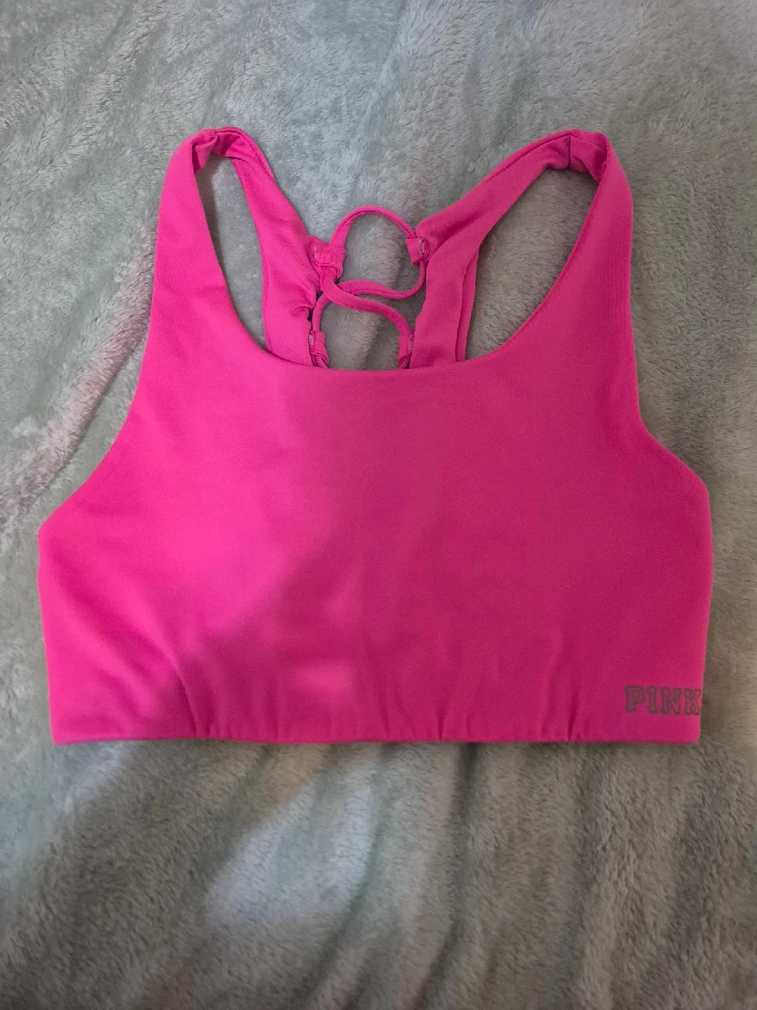 PINK Victoria's Secret Hot Pink Sports Bra thumbnail