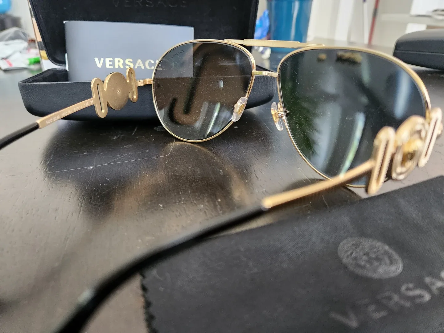 Versace Gold Aviator Sunglasses image indicator(4)