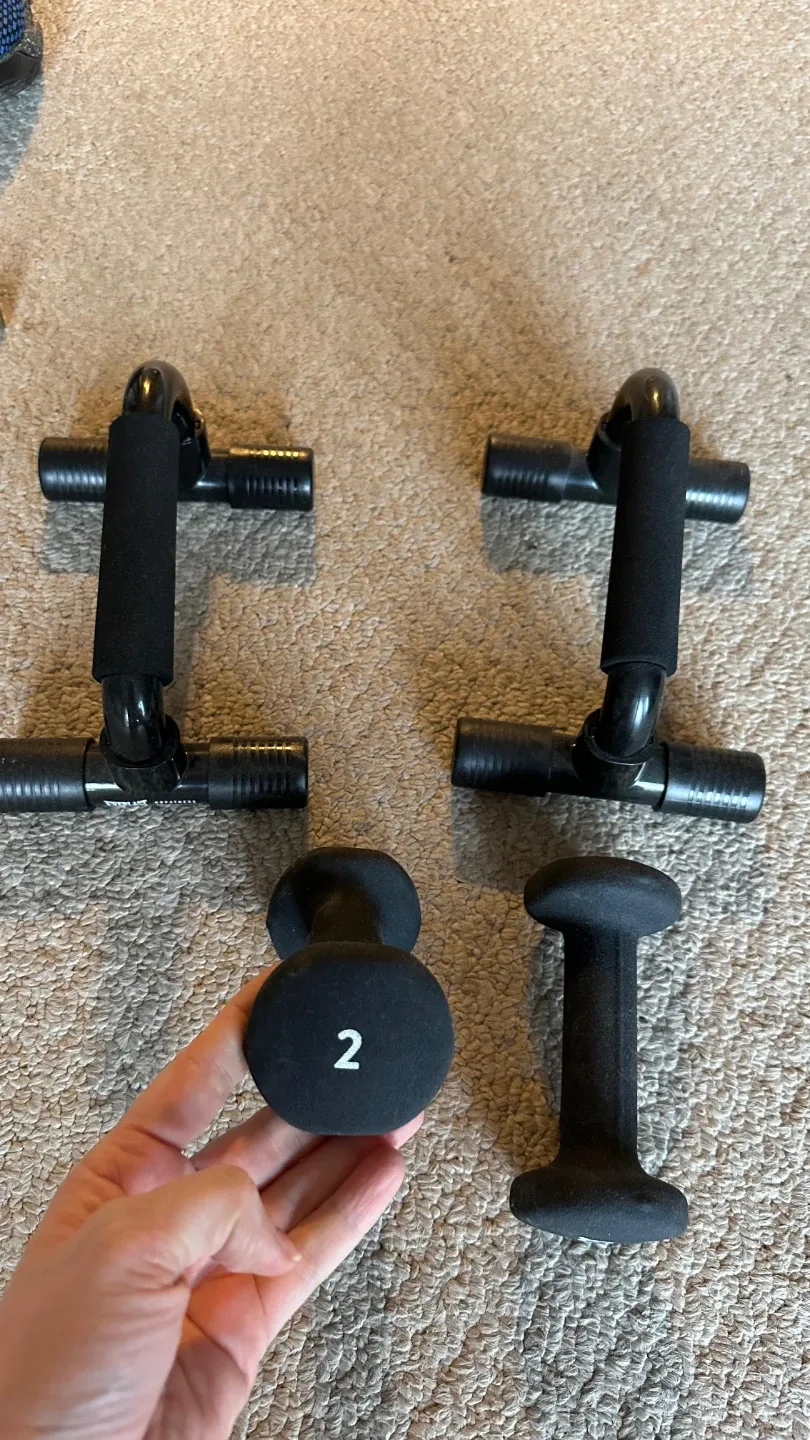 Push-up Bars and 2lb Dumbbells thumbnail