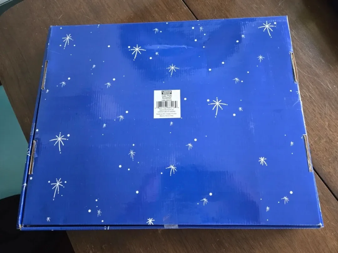 Estate Sale Snowman Cake Plate w/Server image indicator(2)