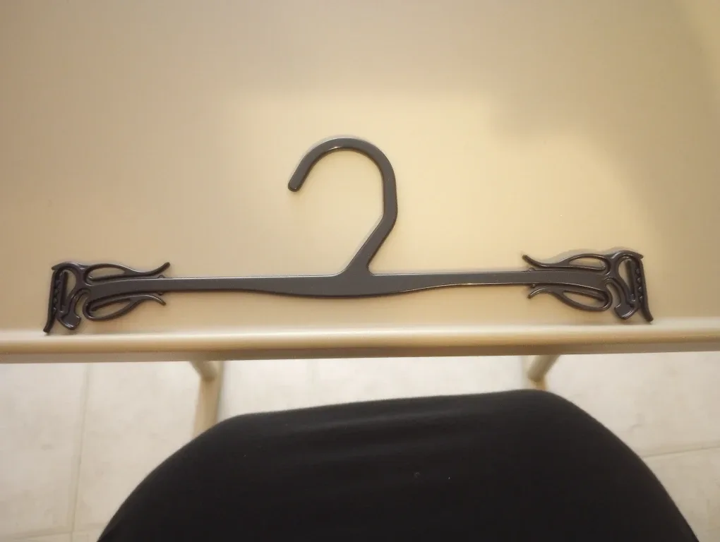 66 Black Plastic Lingerie Hangers