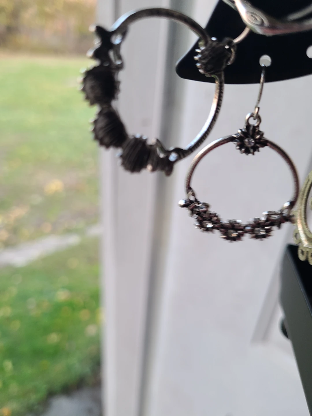 Silver Tone Hoop Earrings