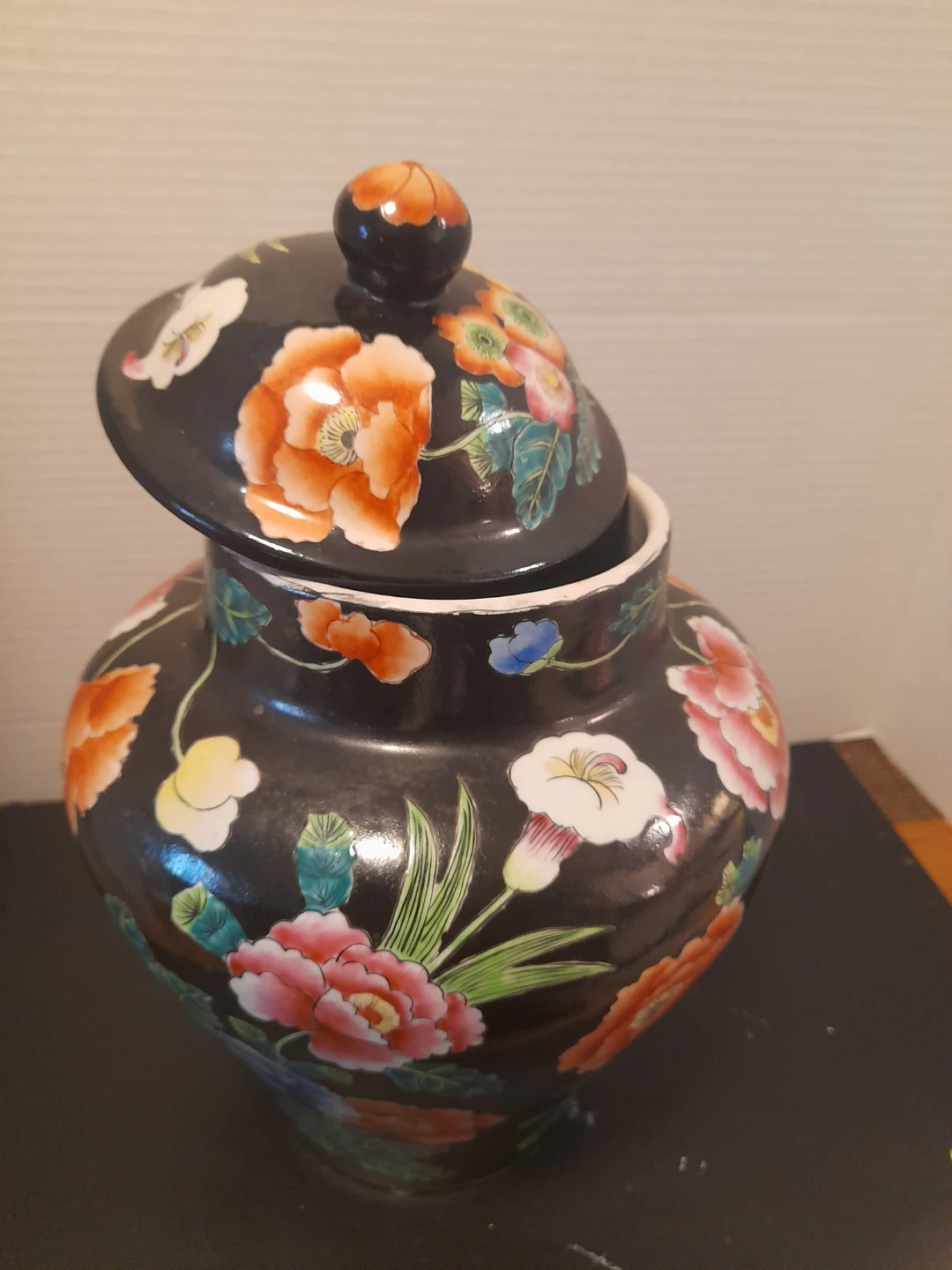Floral Ceramic Vase with Lid - photo 2