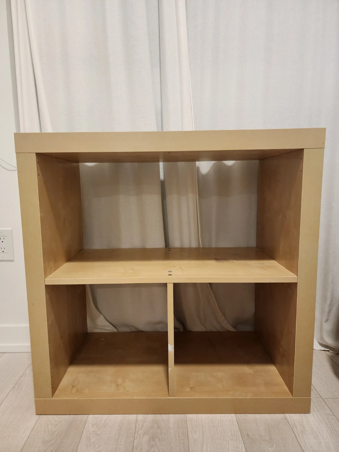 IKEA Kallax Shelf Unit - White Stained Oak Effect