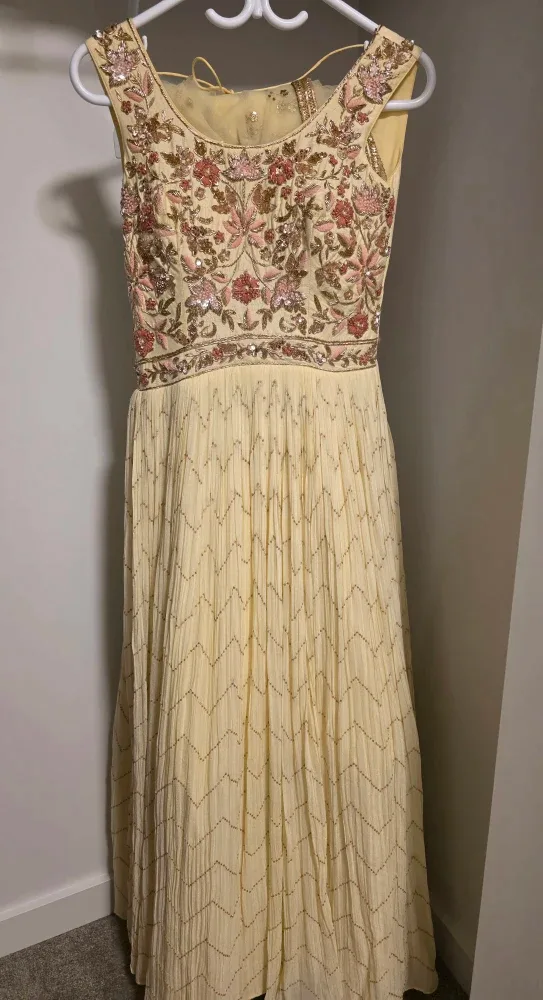 Embroidered Cream Dress