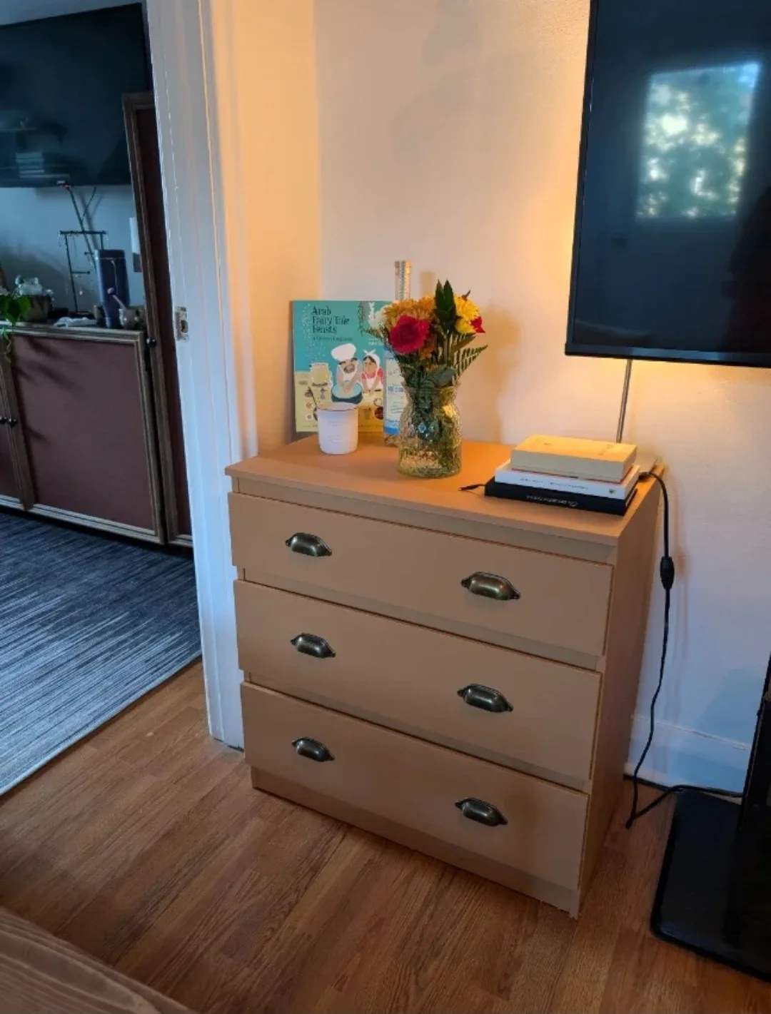 2 Wooden Dressers with Three Drawers