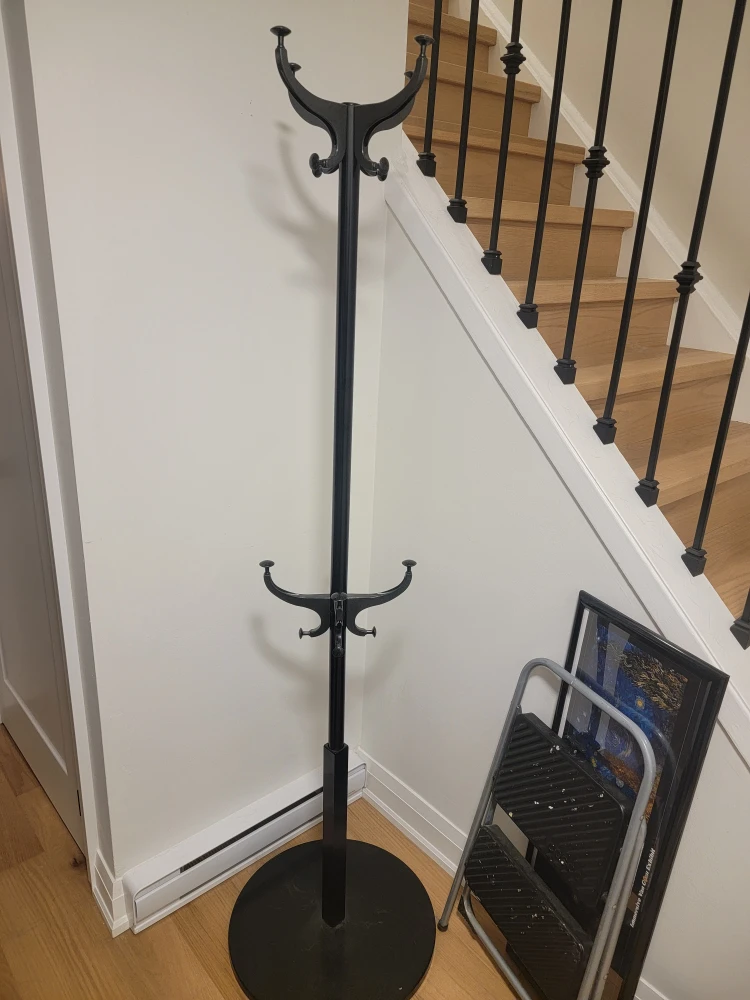 Black Metal Coat Rack Stand