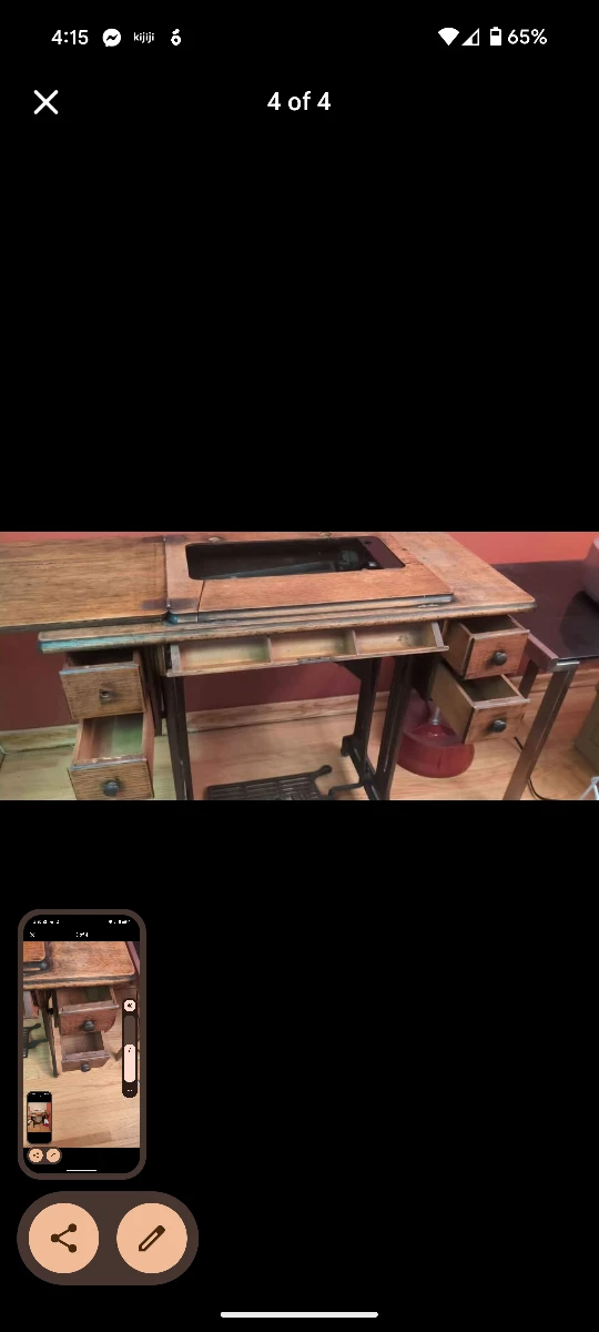 Singer sewing table, no machine - photo 2