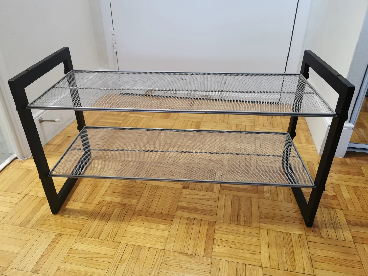 Mainstays Black Shoe Rack Two Tier