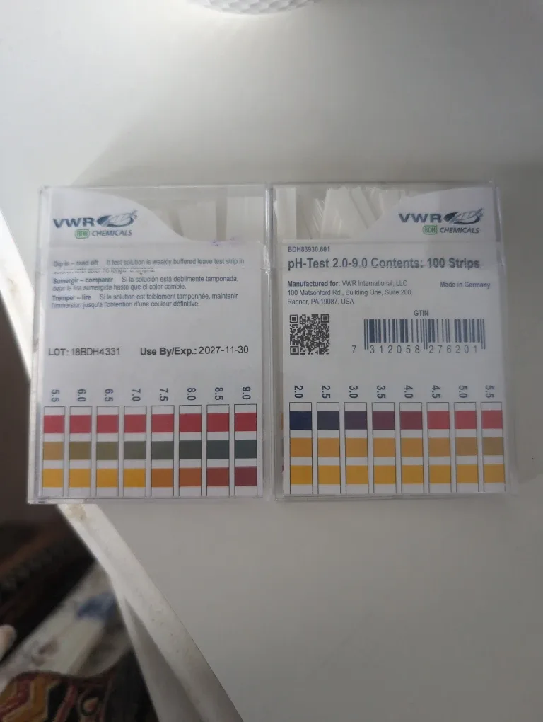 VWR pH-Test 2.0-9.0 - 100 Strips, Exp 2027