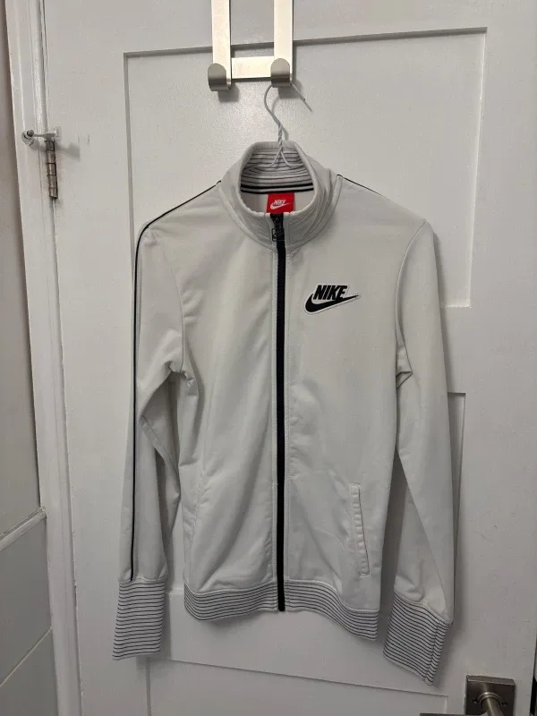 Nike White Track Jacket - Size XS