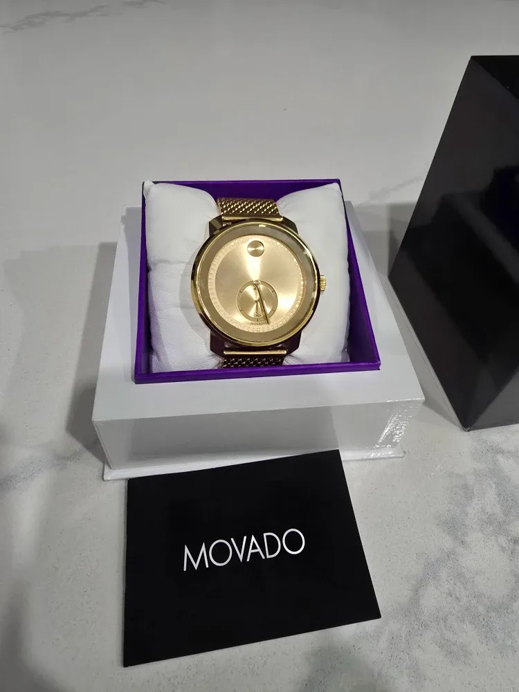 Movado Bold 45mm Men's Wristwatch - Gold with Box 3600678 image indicator(4)
