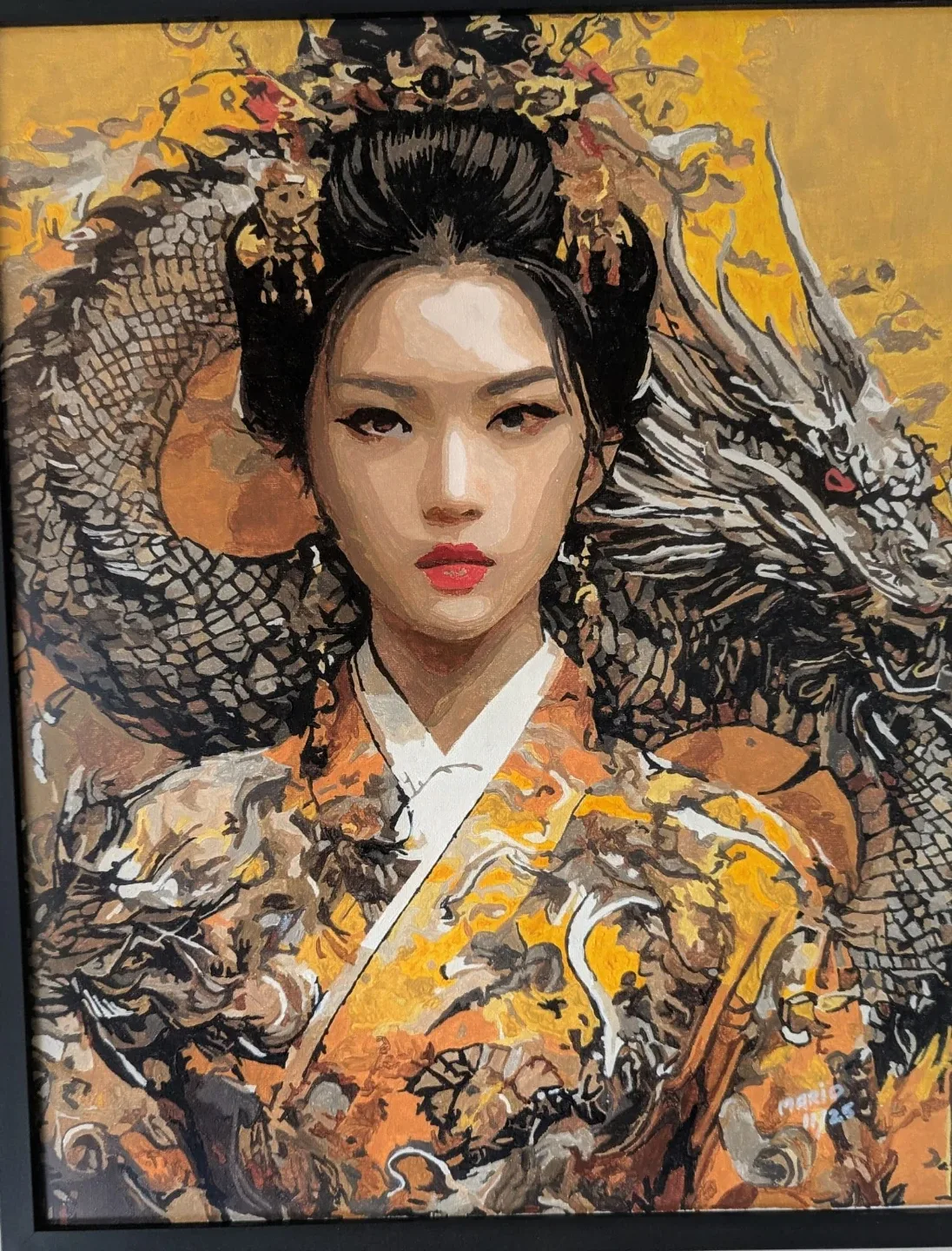 Geisha with Dragon