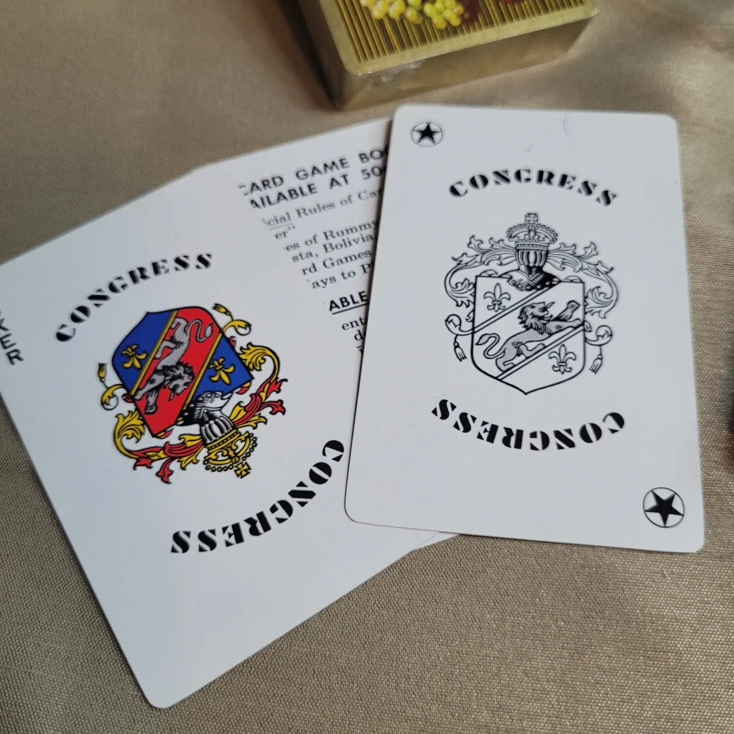 Pair of Congress Playing Cards Set image indicator(8)