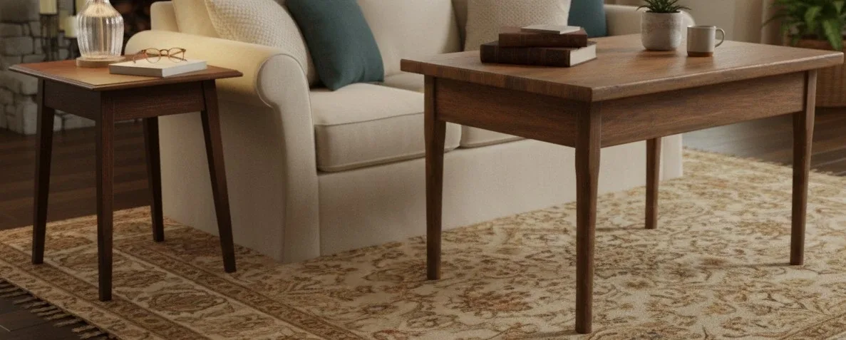 Wooden Side Table / Coffee Table - Set of 2