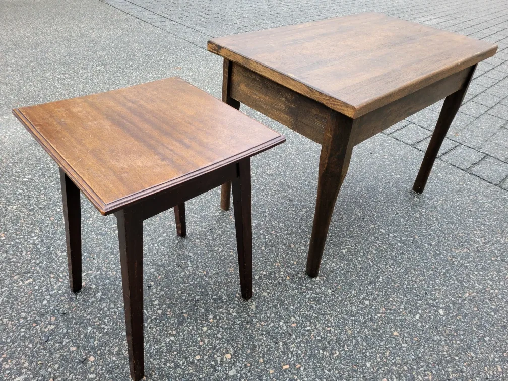 Wooden Side Table / Coffee Table - Set of 2