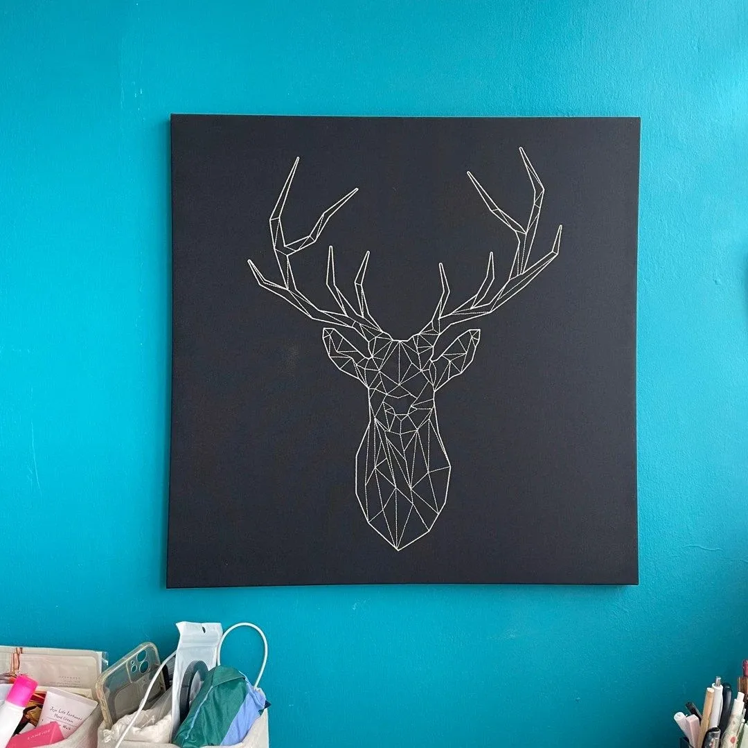 Geometric Deer Head Wall Art