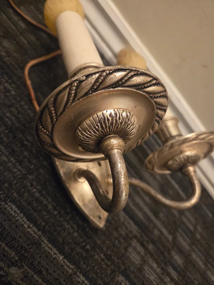 Vintage Brass Candle Wall Sconce image indicator(7)