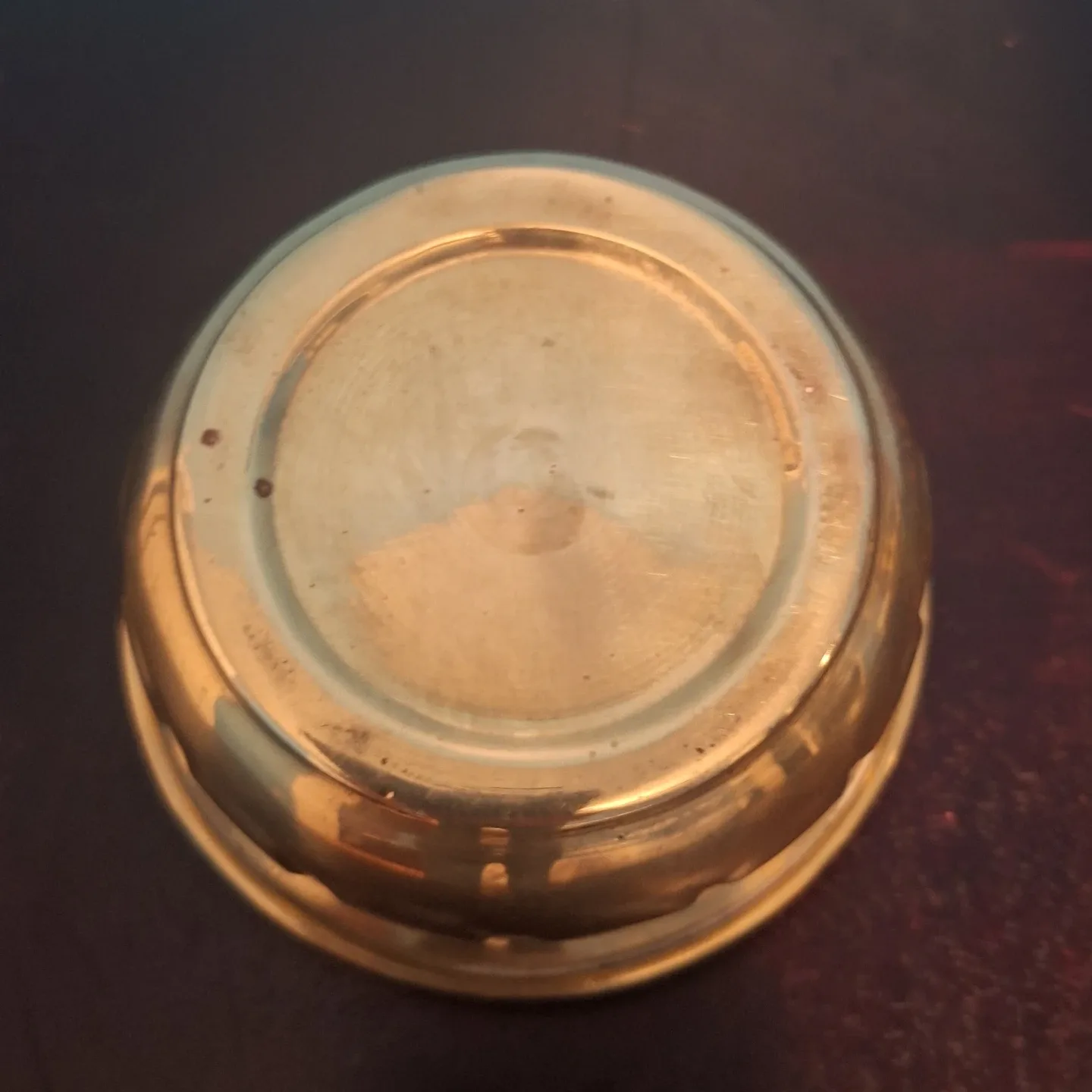 Vintagw Brass Decorative Bowl Basket  with Handle image indicator(3)