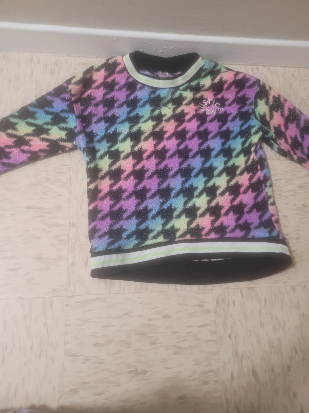 Justice Girls' patterned sweater